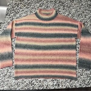 Evereve Sweater M Turtleneck Pink